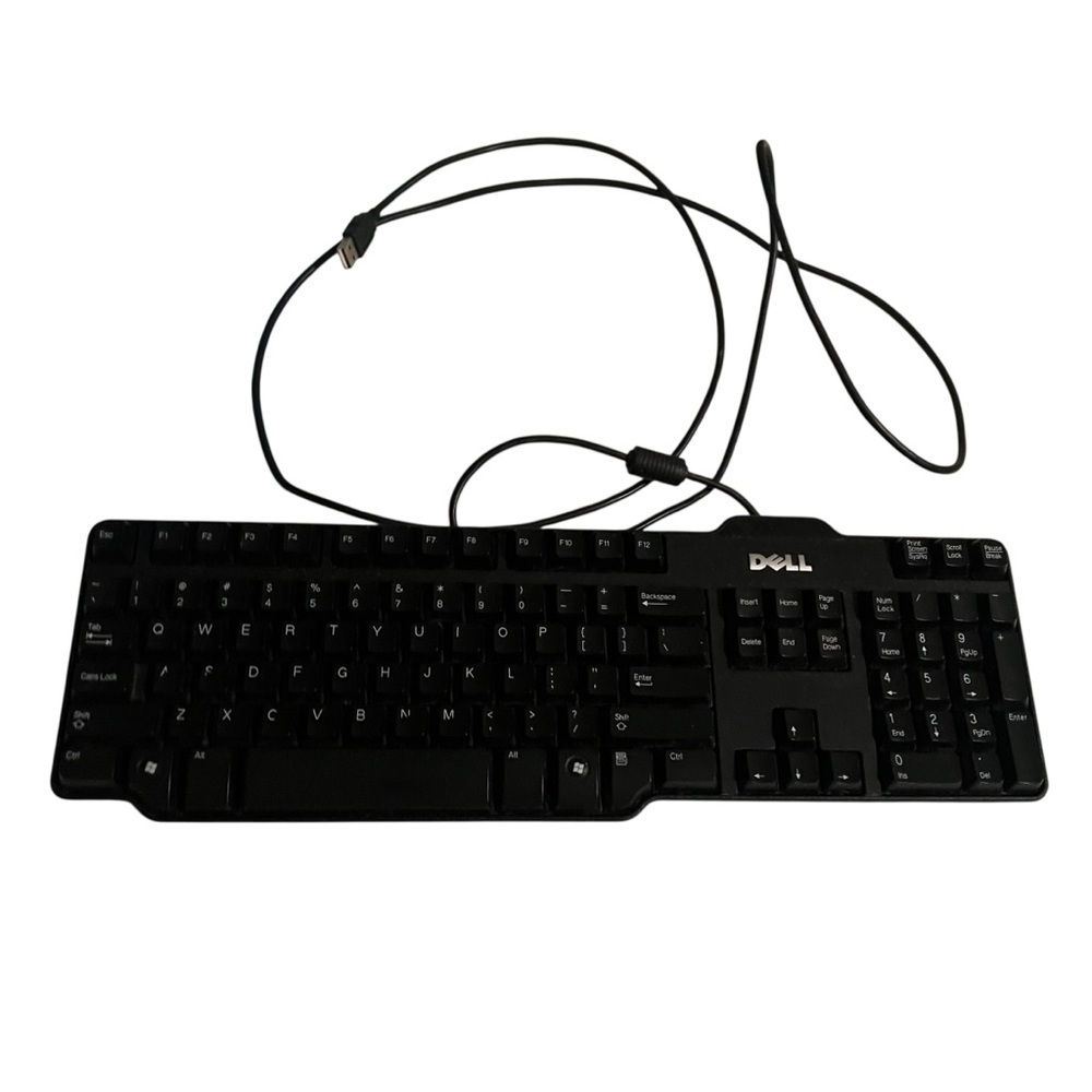 Dell Wired Keyboard Black FLAWED Missing One Stand USB Connection 10-Key